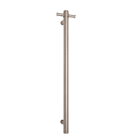 Thermorail 240V Round 900 Vertical Single Heated Towel Rail