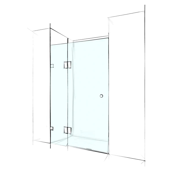 Verotti Home Frameless Wall-To-Wall 2 Panels - 954