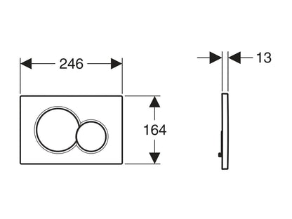 Geberit Sigma 01 Dual Flush Access Plate ABS Bright Chrome