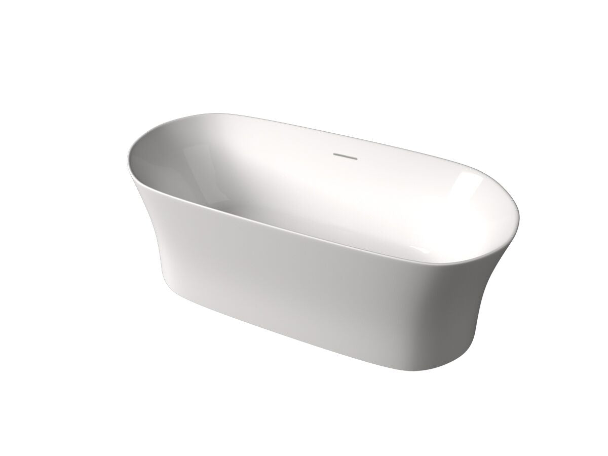 Roca Inspira Freestanding Bath with Overflow 1800mm x 800mm White