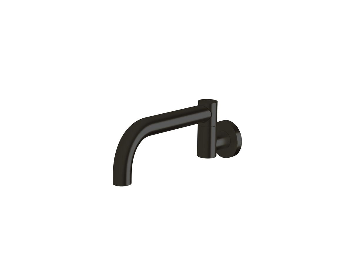 Sussex Scala Bath Outlet Swivel Curved 210mm LUX PVD Matte Opium Black