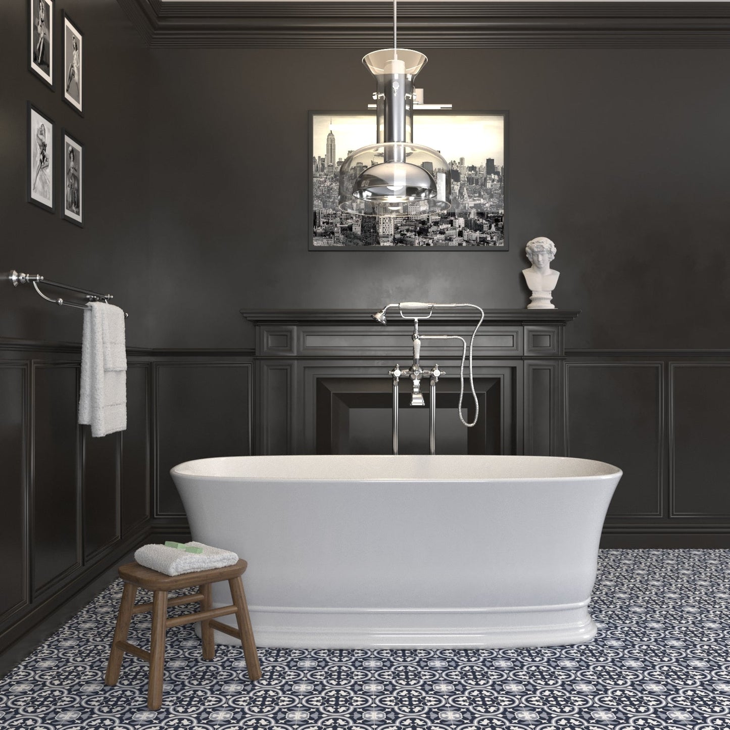 Traditional Freestanding Bath and Tapware Bathroom Package