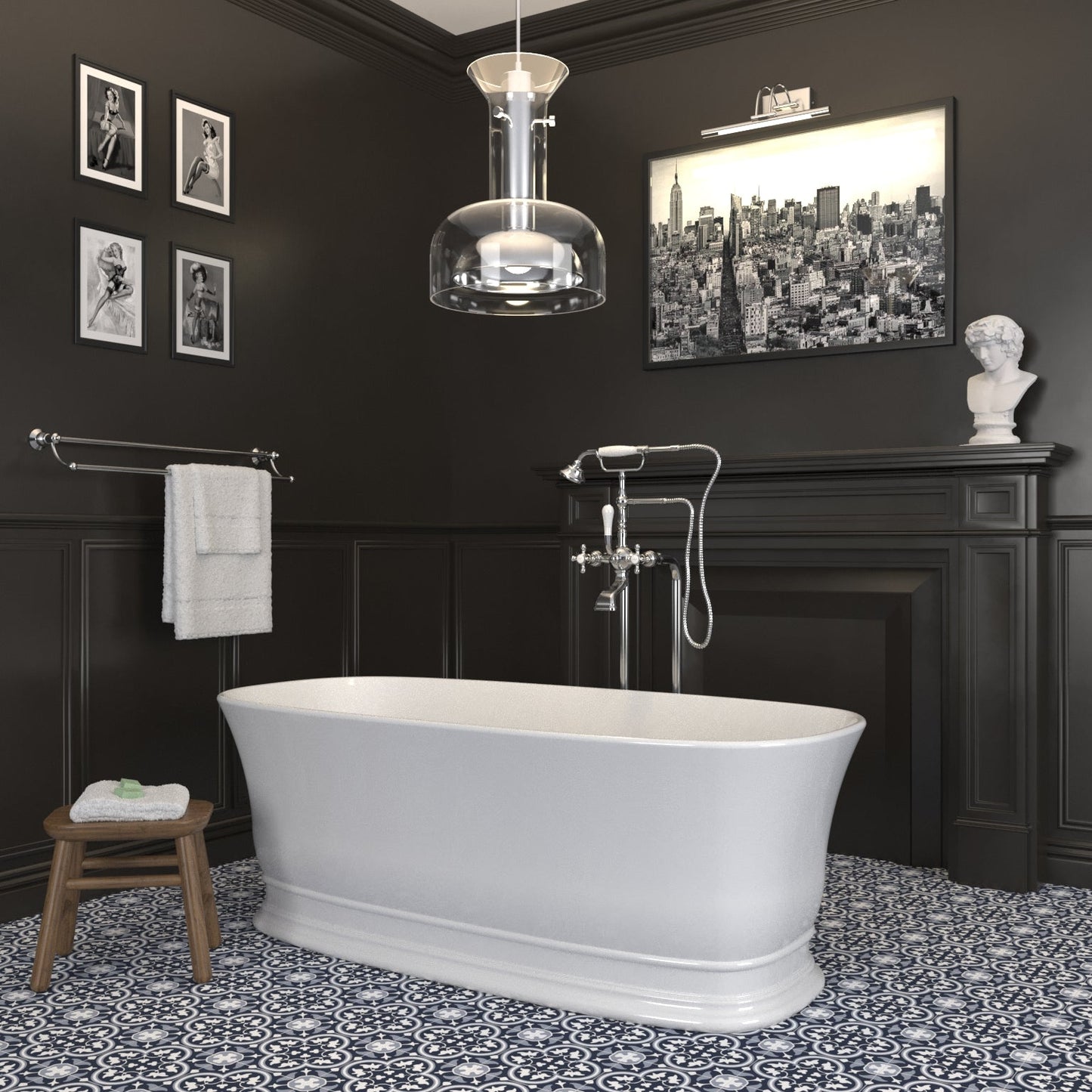 Traditional Freestanding Bath and Tapware Bathroom Package