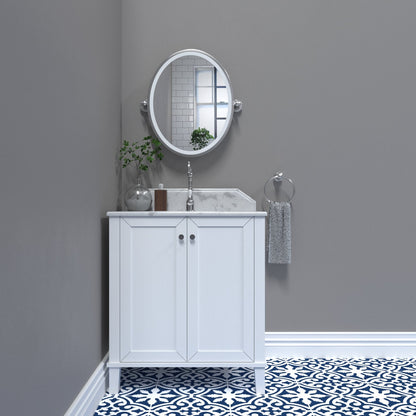 Turner Hastings Coventry 75x55 White Vanity with Marble Top
