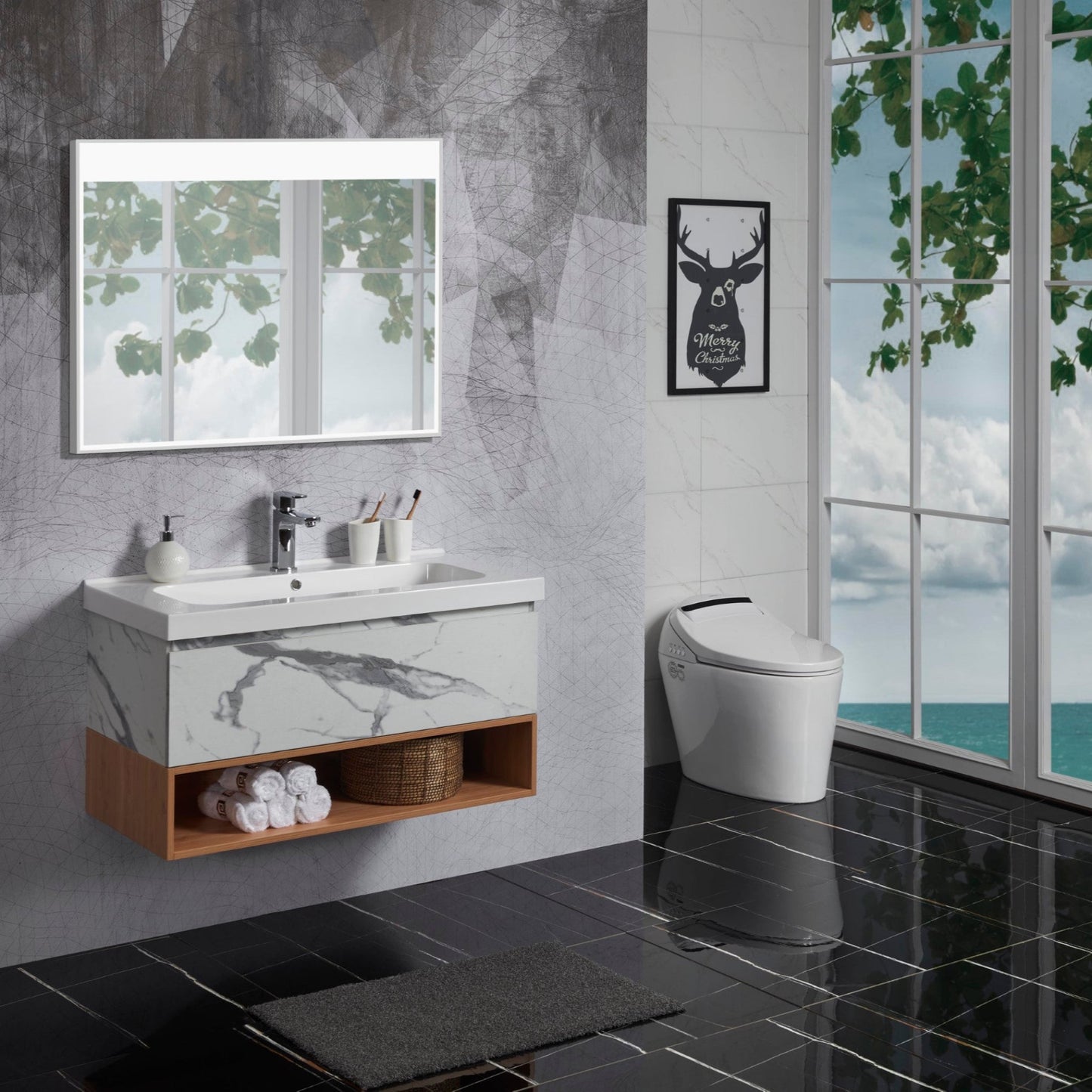 ZERO 1000MM, Callacatta,  Wall Hung