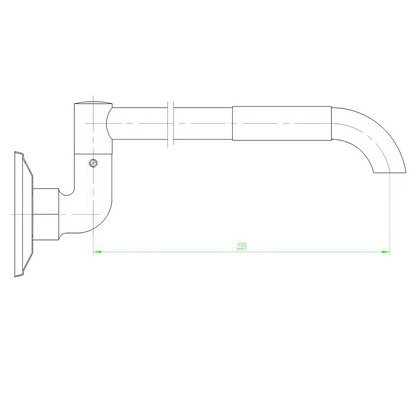 INSPIRE LAUNDRY SPOUT 225MM