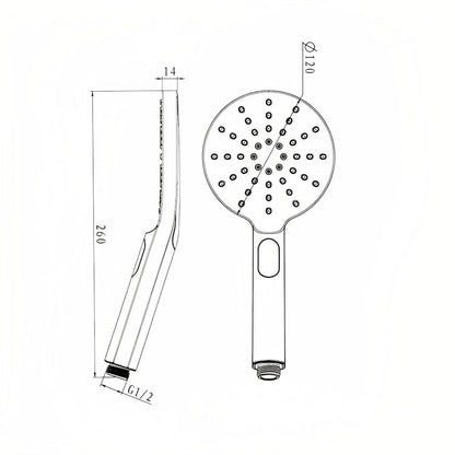 INSPIRE PAVIA COMBO SHOWER SET WITH SINGLE HOSE TOP INLET
