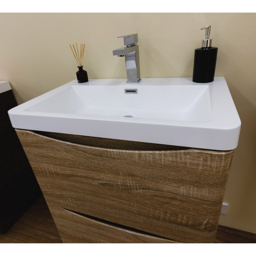 Belbagno Ancona 600mm Wall Hung Vanity  Oak 600 X 420 X 450