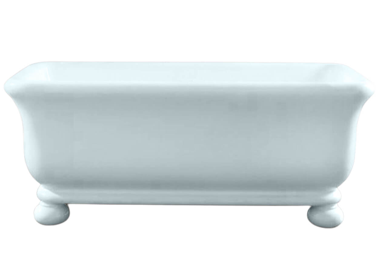 Kirkham 180 x 84 TitanCast Solid Surface Freestanding Bath with Ball Feet - Special Finish