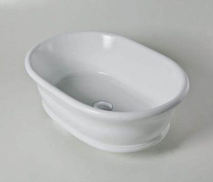 Cambridge 54 x 39 TitanCast Solid Surface Above Counter Basin-Satin Silk White