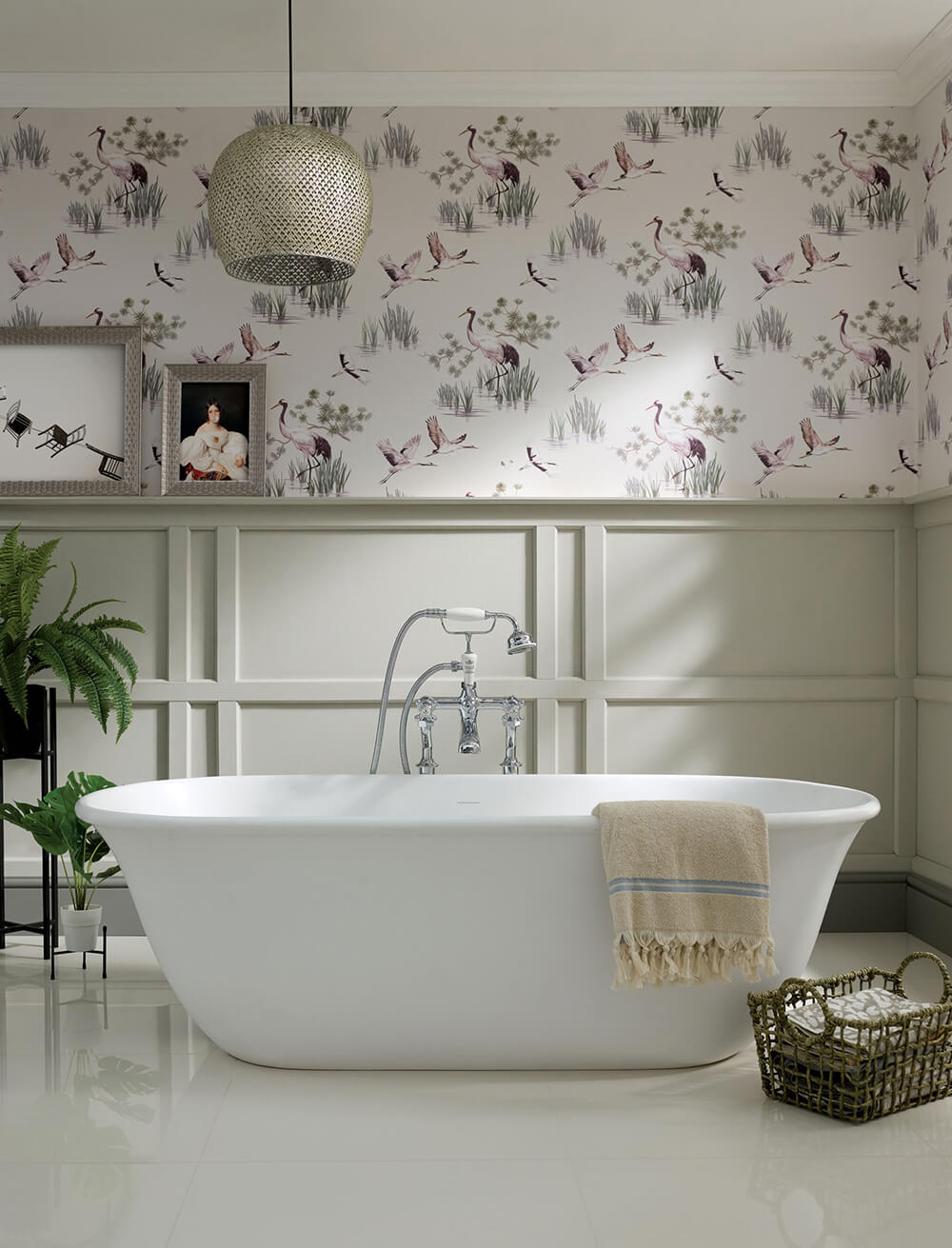 Blanche 162 x 77 TitanCast Solid Surface Freestanding Bath - Satin Silk White