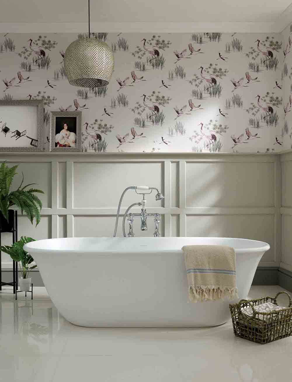Blanche 162 x 77 TitanCast Solid Surface Freestanding Bath - Gloss White