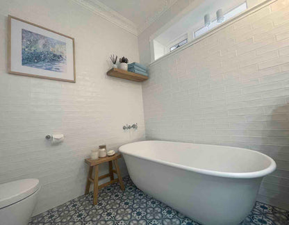 Blanche 162 x 77 TitanCast Solid Surface Freestanding Bath - Satin Silk White