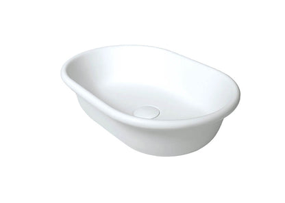 Blanche 53 x 36 TitanCast Solid Surface Above Counter Basin - Gloss White