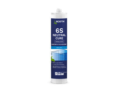 Bostik 6S Neutral Cure Sanitary & Tile Silicone Sealant 300ml - Pewter