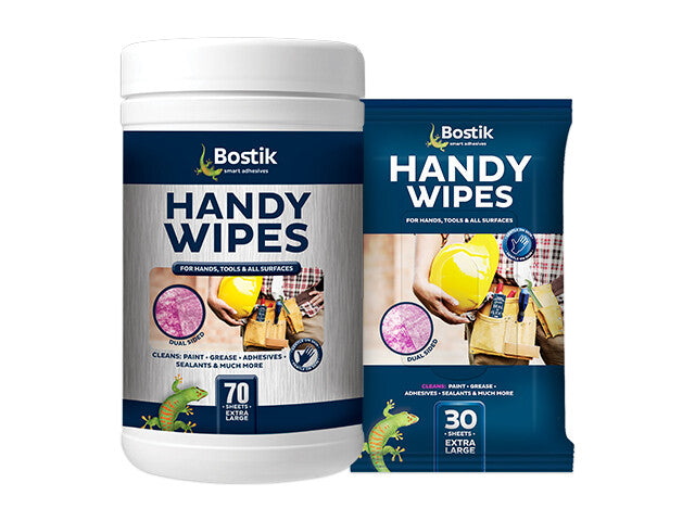 Bostik Handy Wipes Extra Large Waterless Cleaning Wipes - 70 Towels