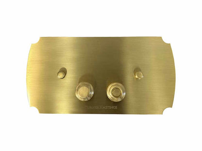 Claremont Brushed Brass Flush Plate