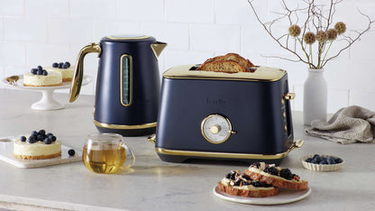 Breville the Toast Select Luxe Brass 2 Slice Toaster - Damson Blue