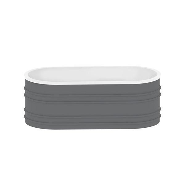 Belbagno Bucciano Freestanding Bath Stone Grey 1675mm