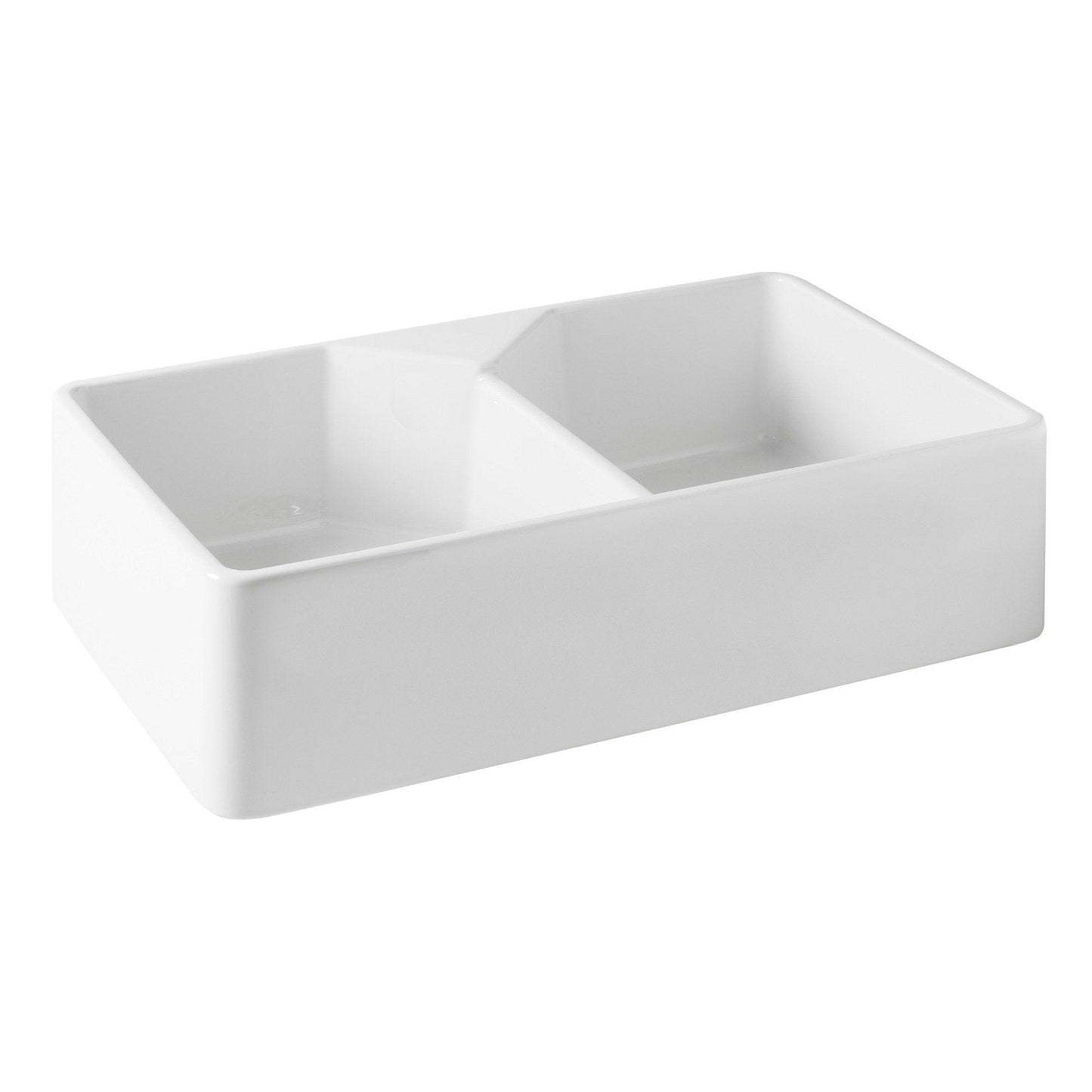 T&H CHESTER 80 X 50 DOUBLE BOWL FIRECLAY SINK 0 Tap Hole NO OVERFLOW