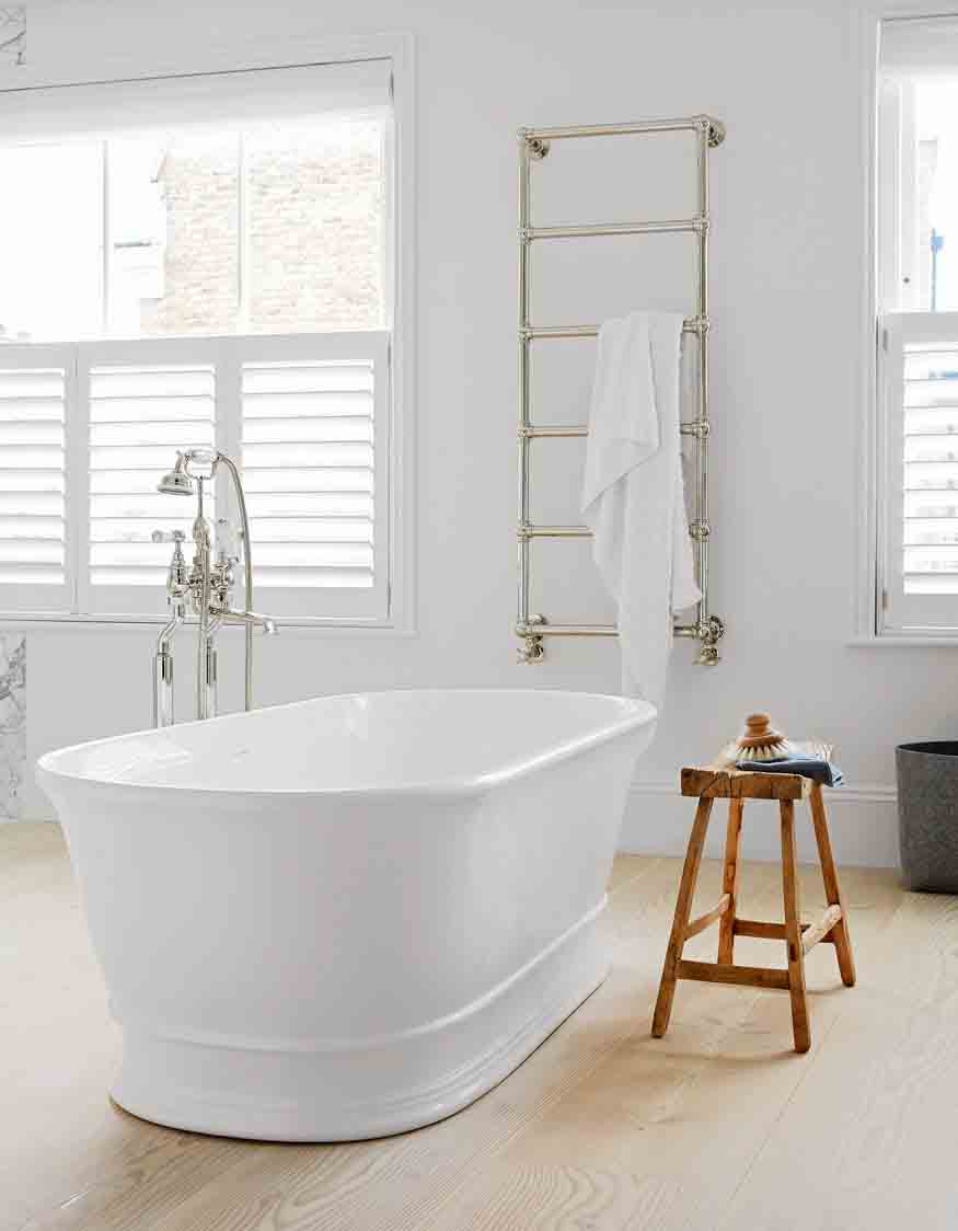 Cambridge 174 x 76 TitanCast Solid Surface Freestanding Bath - Gloss White