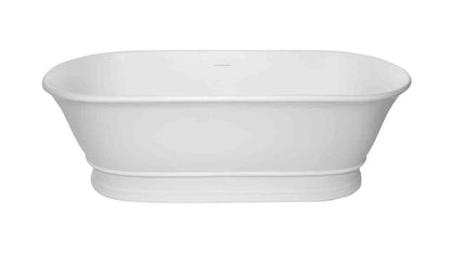 Cambridge 174 x 76 TitanCast Solid Surface Freestanding Bath - Gloss White