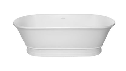 Cambridge 174 x 76 TitanCast Solid Surface Freestanding Bath - Satin Silk White