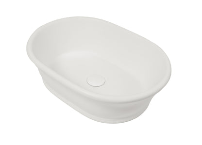 Cambridge 54 x 39 TitanCast Solid Surface Above Counter Basin-Satin Silk White