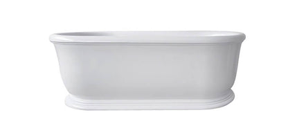 Camden 180 x 85 TitanCast Solid Surface Freestanding Bath - Gloss White