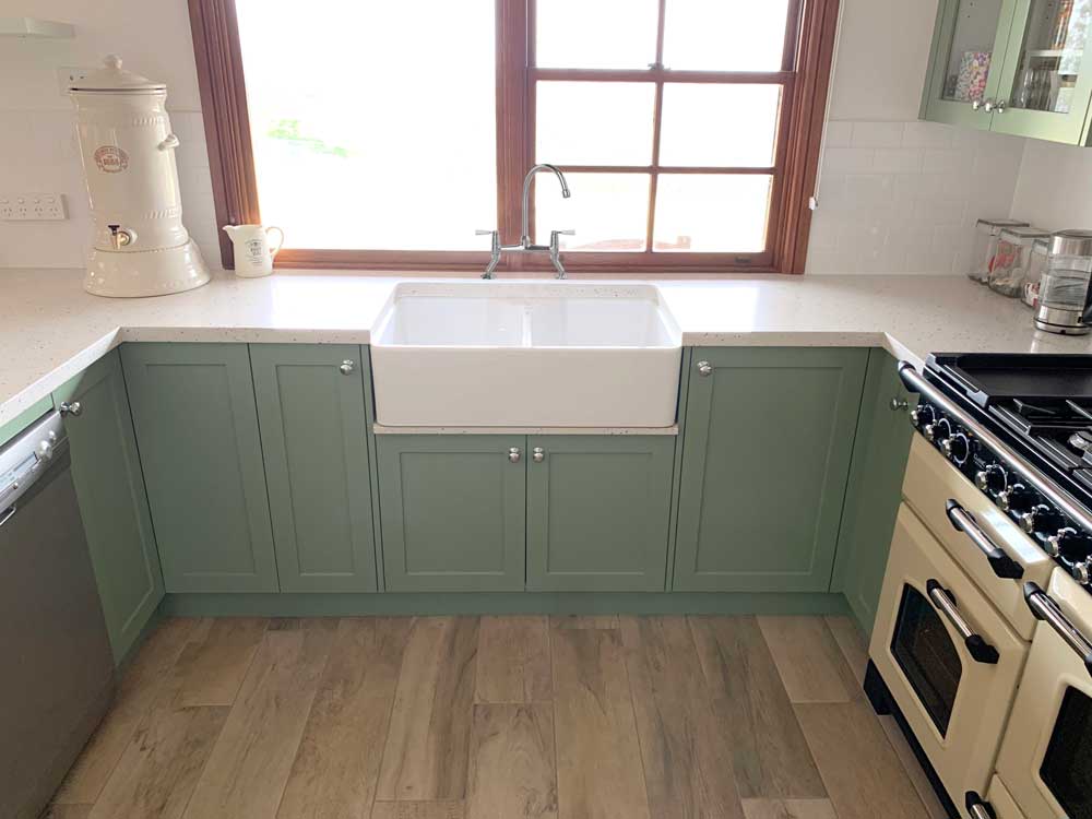 Chester 80 x 50 Double Flat Front Fine Fireclay Farmhouse Butler Sink
