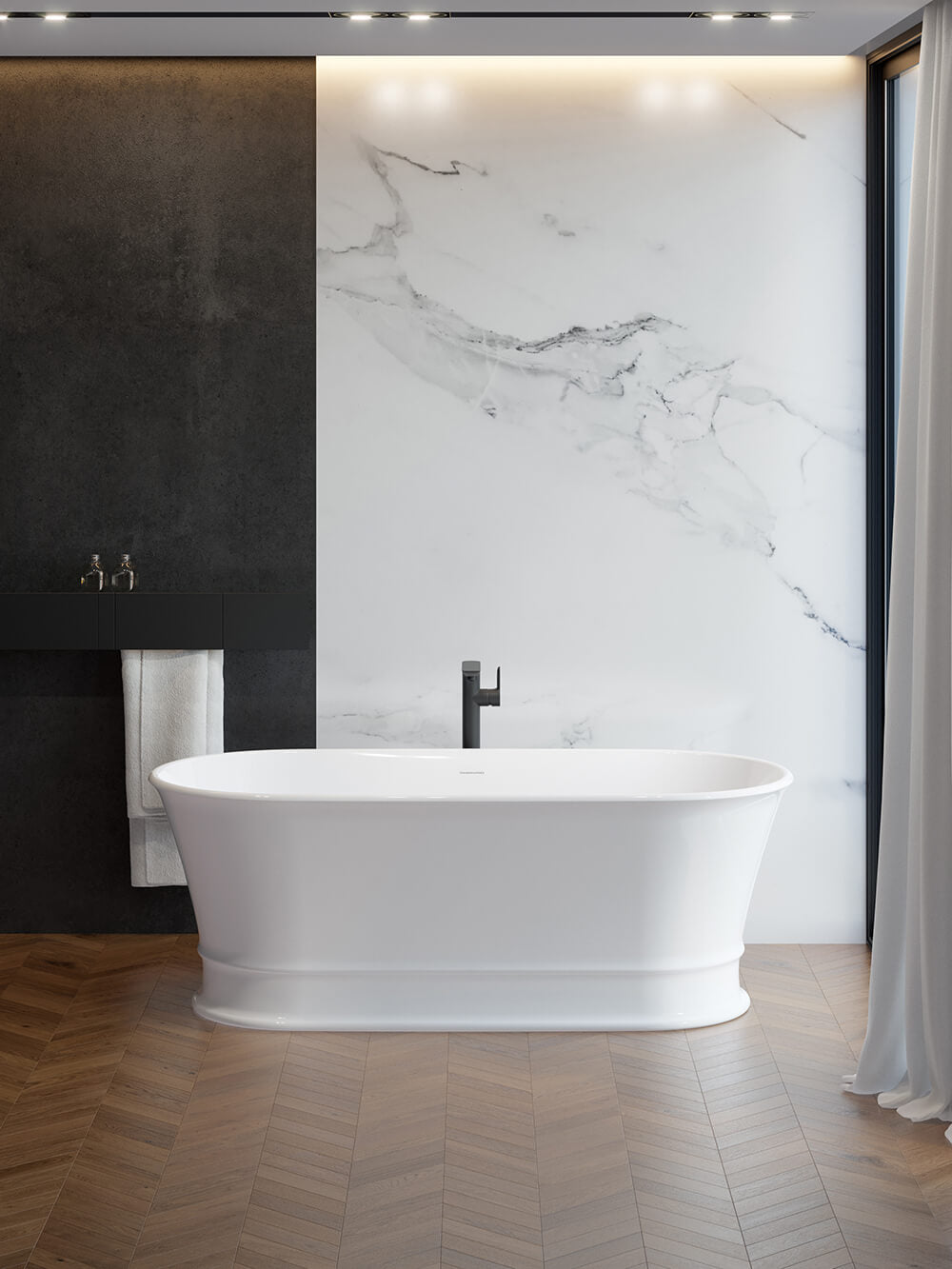 Claremont 170 x 84 MagnaCast Free Standing Bath - Gloss White