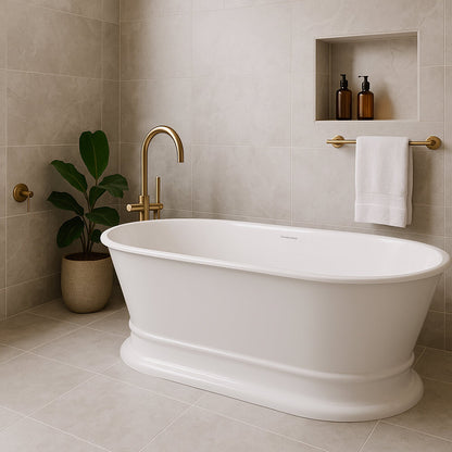 Claremont 170 x 84 MagnaCast Free Standing Bath - Gloss White