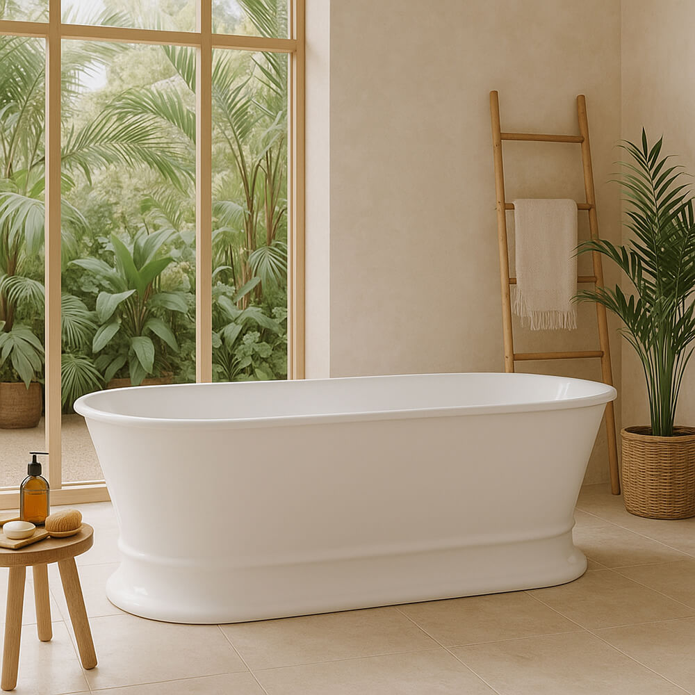 Claremont 170 x 84 MagnaCast Free Standing Bath - Gloss White