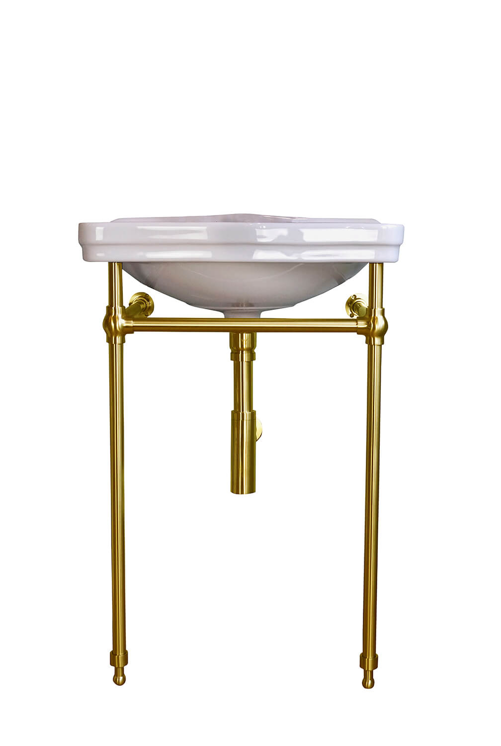 Claremont 58 x 45 Nuovo Basin Stand - Brushed Brass