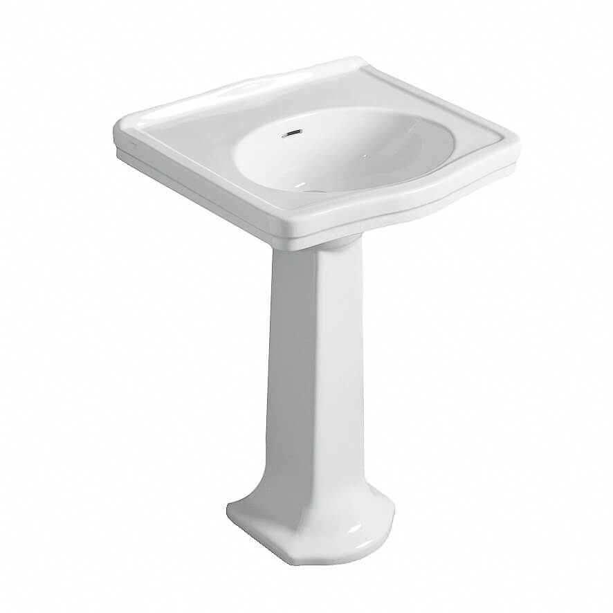 Claremont 58 x 45 Basin & Pedestal  Without Taphole