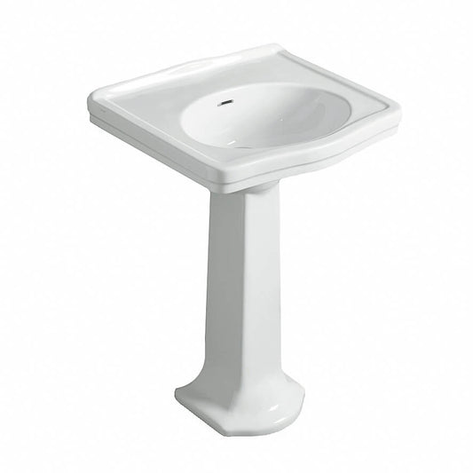 Claremont 58 x 45 Basin & Pedestal  Without Taphole