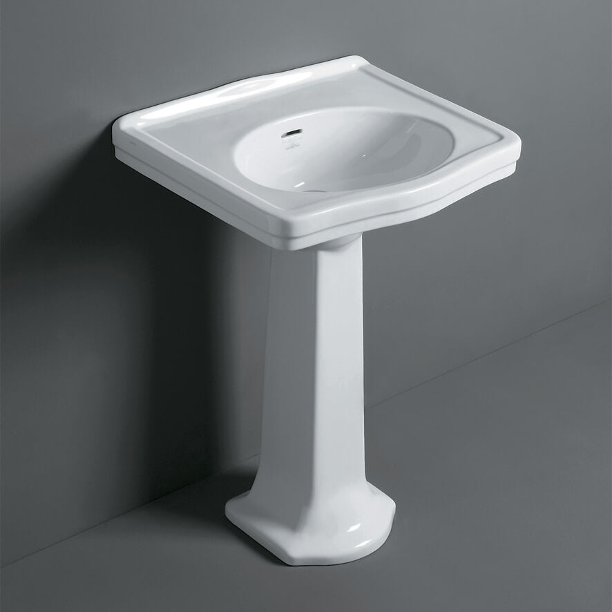 Claremont 58 x 45 Basin & Pedestal  Without Taphole