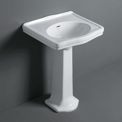 Claremont 58 x 45 Basin & Pedestal  Without Taphole