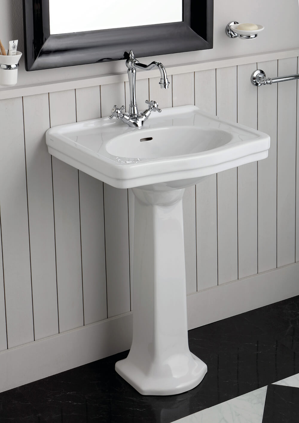 Claremont 58 x 45 Basin & Pedestal  Without Taphole
