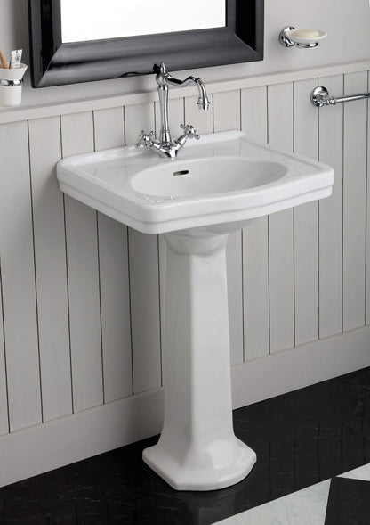 Claremont 58 x 45 Basin & Pedestal  Without Taphole