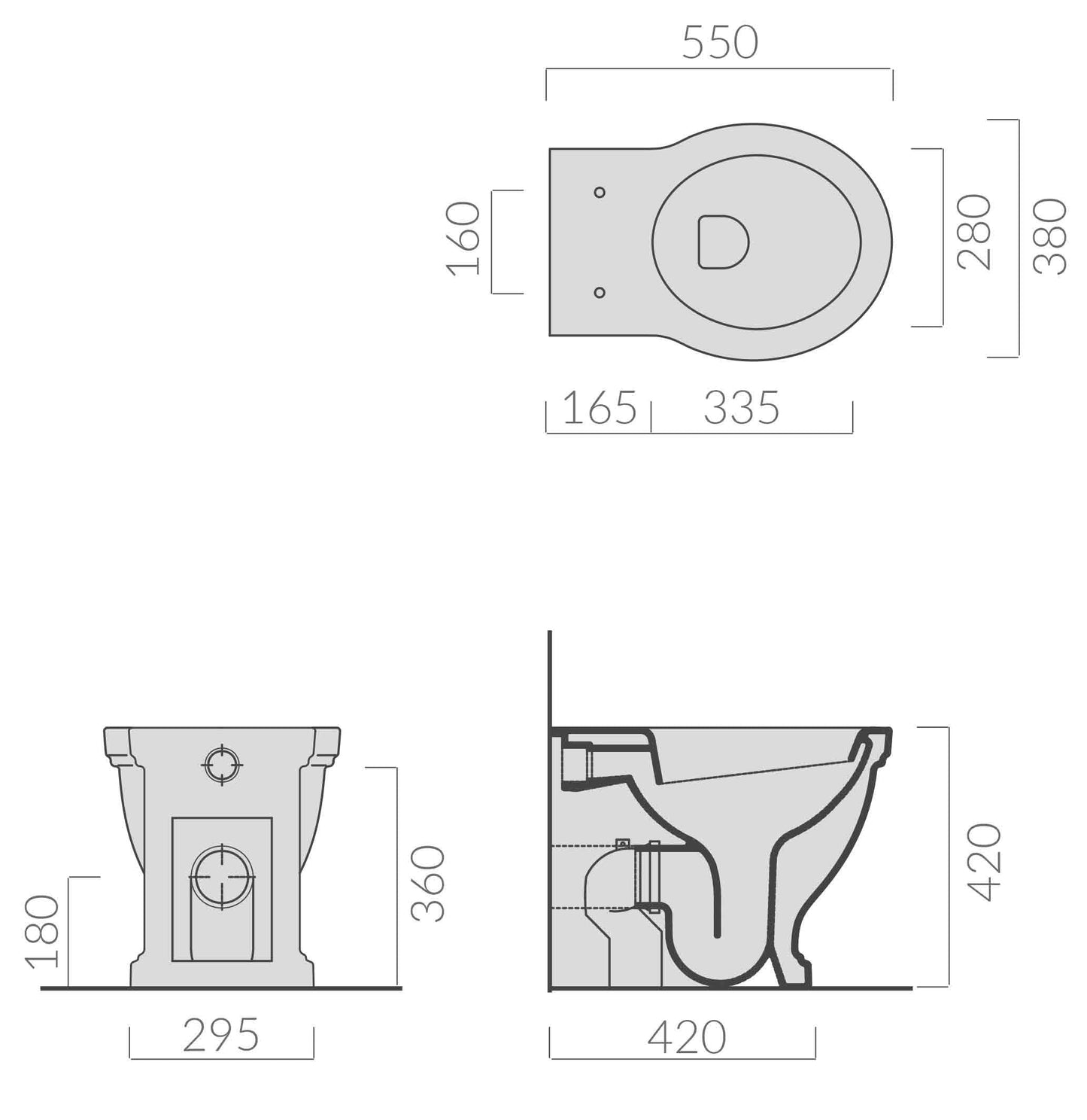 Turner Hastings Claremont Farm House Wall Faced Toilet