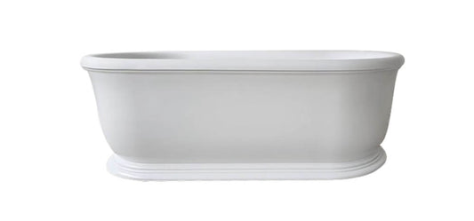 Camden 180 x 85 TitanCast Solid Surface Freestanding Bath - Satin Silk White