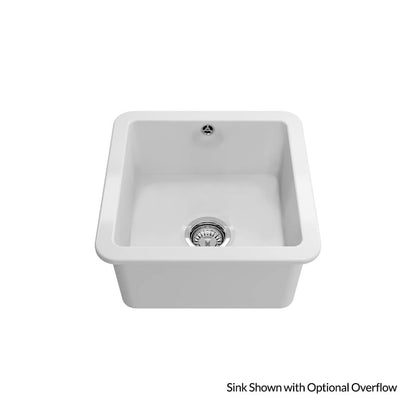 Cuisine 46 x 46 Inset / Undermount Fine Fireclay Matte White Sink