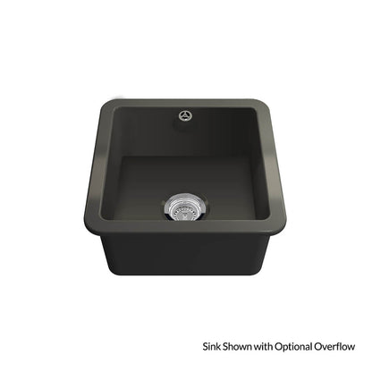 Cuisine 46 x 46 Inset / Undermount Fine Fireclay Matte Black Sink