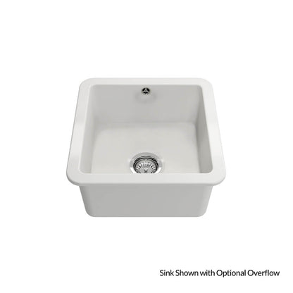 Cuisine 46 x 46 Inset / Undermount Fine Fireclay Gloss White Sink