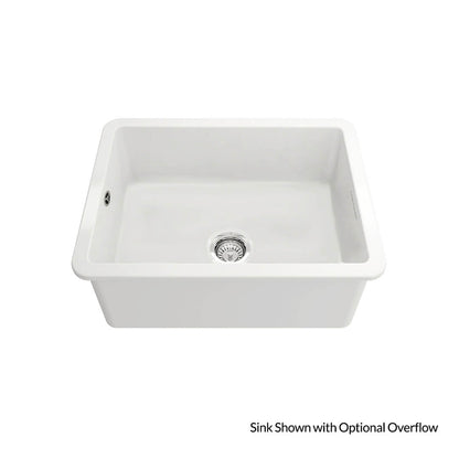 Cuisine 60 x 46 Inset / Undermount Fine Fireclay Gloss White Sink