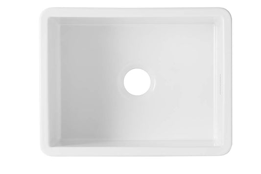 Cuisine 60 x 46 Inset / Undermount Fine Fireclay Gloss White Sink