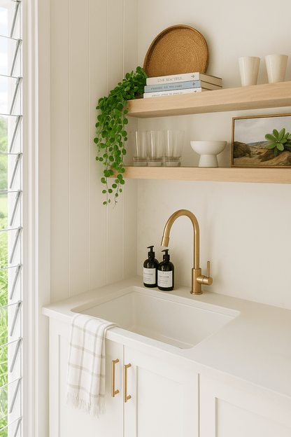 Cuisine 60 x 46 Inset / Undermount Fine Fireclay Gloss White Sink