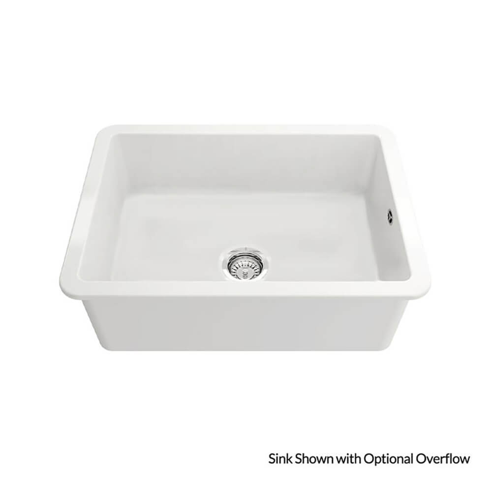 Cuisine 68 x 48 Inset / Undermount Fine Fireclay Matte White Sink