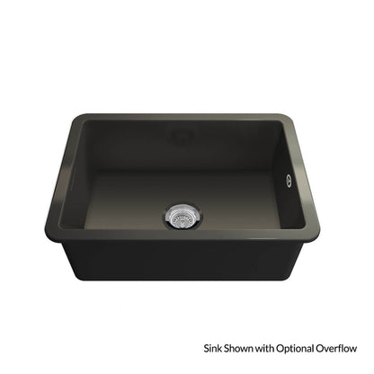 Cuisine 68 x 48 Inset / Undermount Fine Fireclay Matte Black Sink
